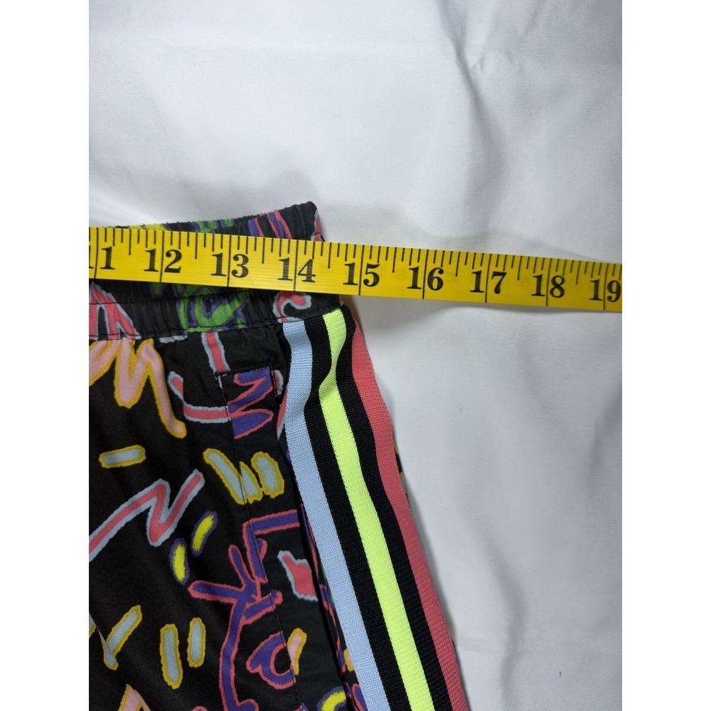 adidas Originals Men's Small Graffiti All Over Print Black Athletic Shorts - Picture 4 of 9